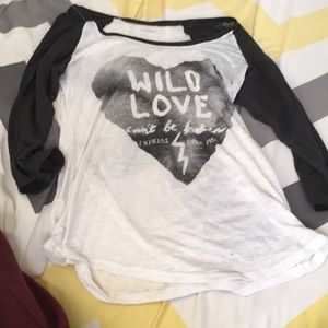 Express brand baseball tee